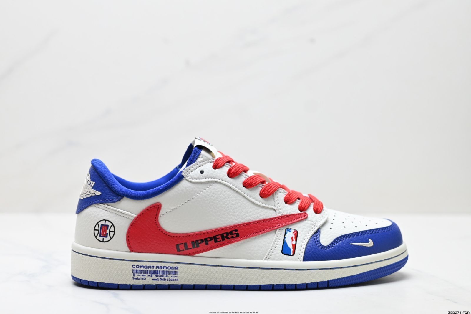 トラヴィス・スコット（Travis Scott）× エア・ジョーダン 1（Air Jordan 1）TS ライトニング コラボレーション リバース スゥーシュ ロートップ カルチャー バスケットボール シューズ。