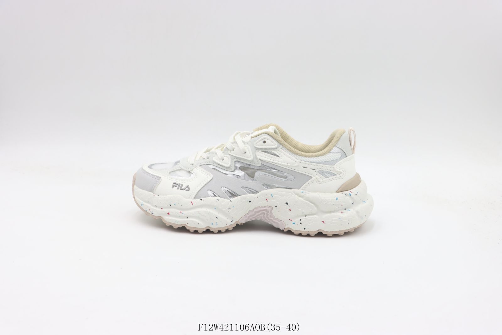 【今日特価】フィラ FILA ダッドシューズ 白グレー White Gray F12W421106AOB