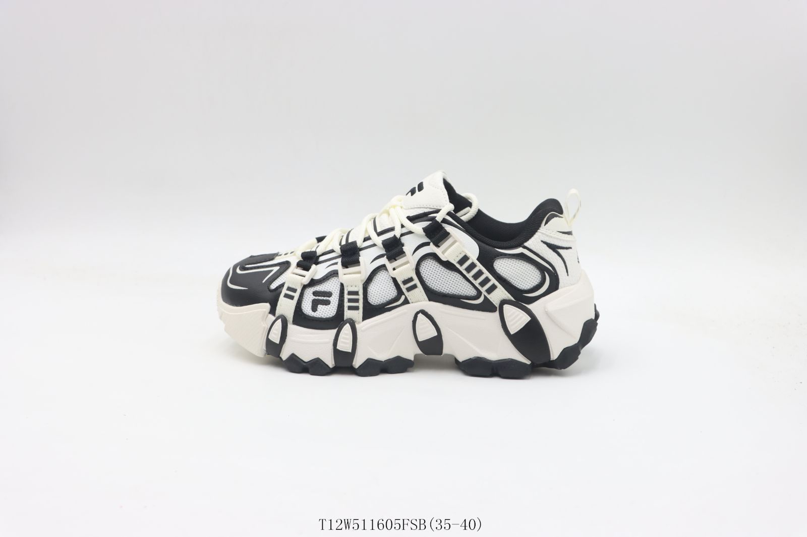 【今日特価】フィラ FILA ダッドシューズ 白黒 White Black T12W511605FSB