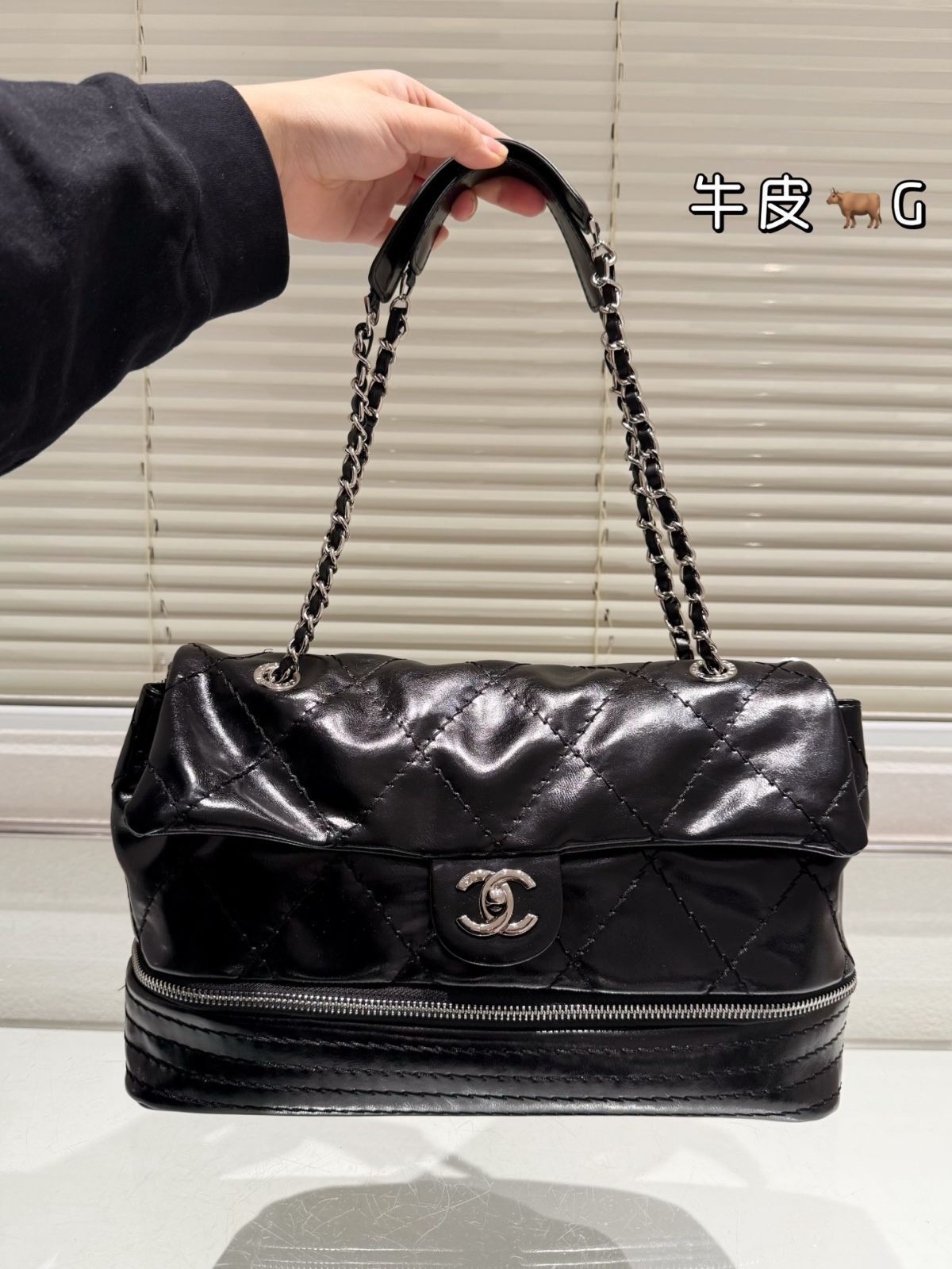 【今日特価】Chanel Extra Stitching Expandable XXL Airport Bag シャネル 外縫い 拡張式 XXL エアポートバッグ