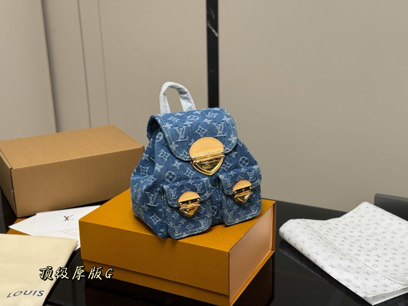 【今日特価】Louis Vuitton Denim Backpack ルイヴィトン デニム バックパック