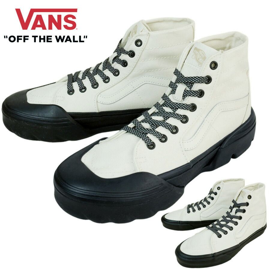 VANS スニーカーVANS ヴァンズ バンズSK8-HI TAPERED スケートハイ テーパードHEAVY CANVAS MARSHMALLOWヘビーキャンバス マシュマロ黒 ソール ２ウェイ 厚底 キャンバスメンズ レディース スニーカー 靴 スケボー
