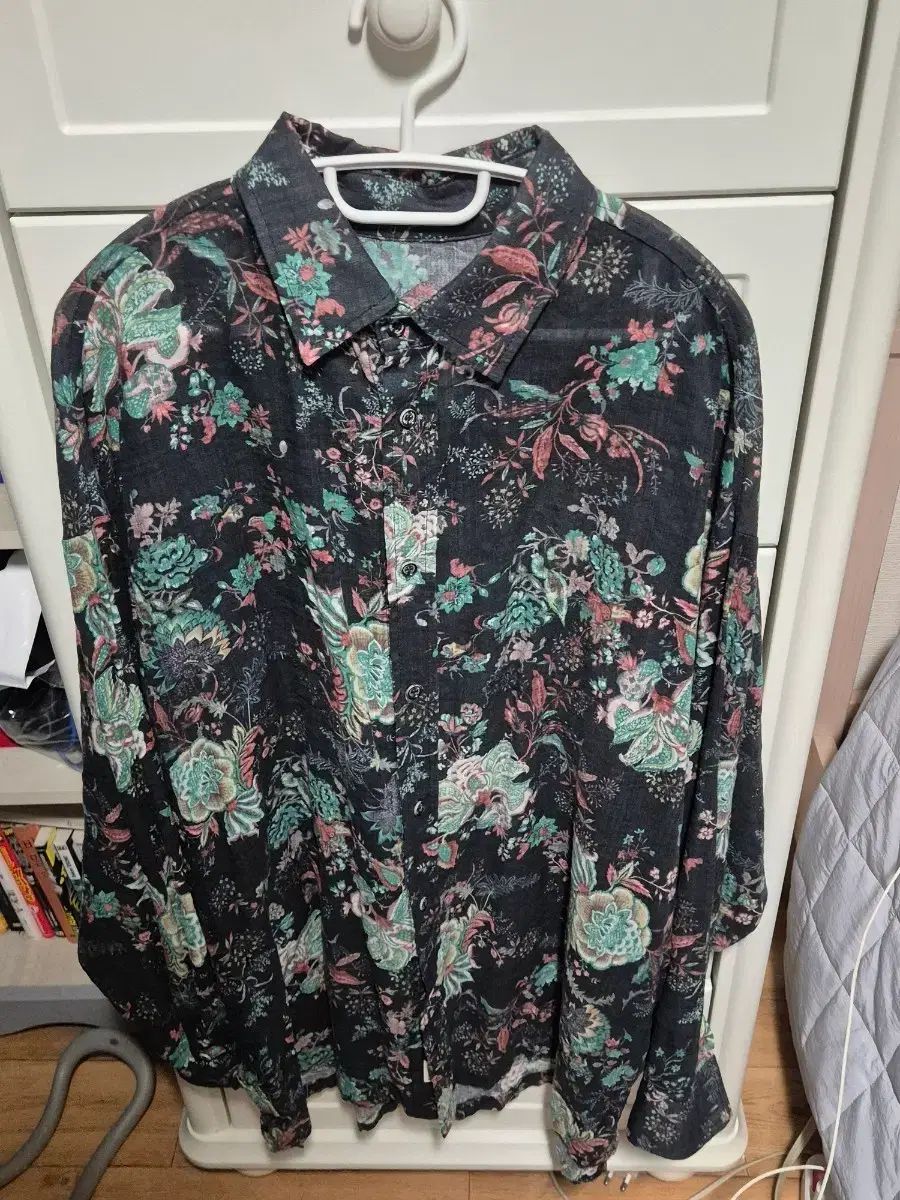 アネシング VINTAGE FLOWER DROP-SHOULDER SHIRT