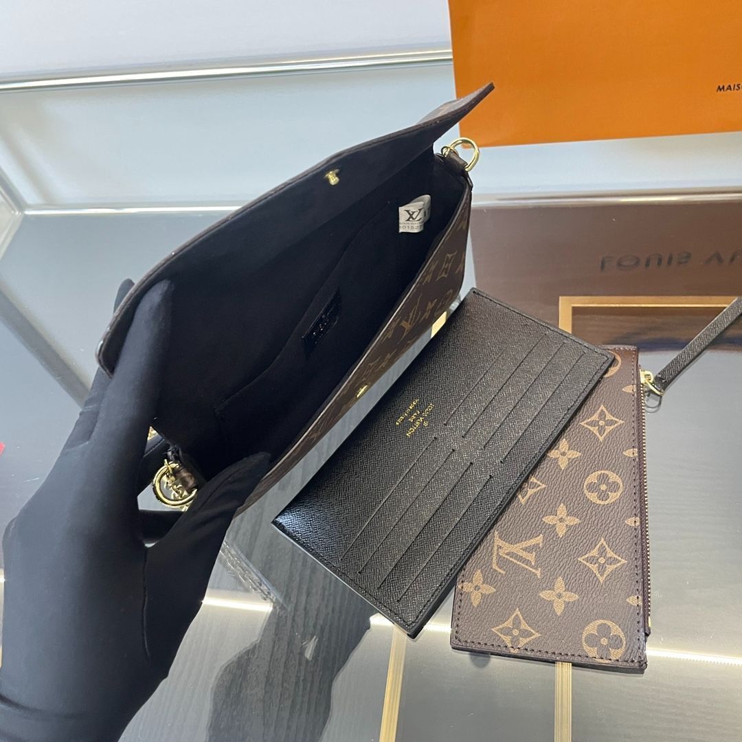 [本日特価] TOP New 高品質3点セット - Lv ブラッククロワッサンバッグ + 3点チェーンバッグセット + 財布 本日限定特別割引！ [本日特価|新品未使用品]