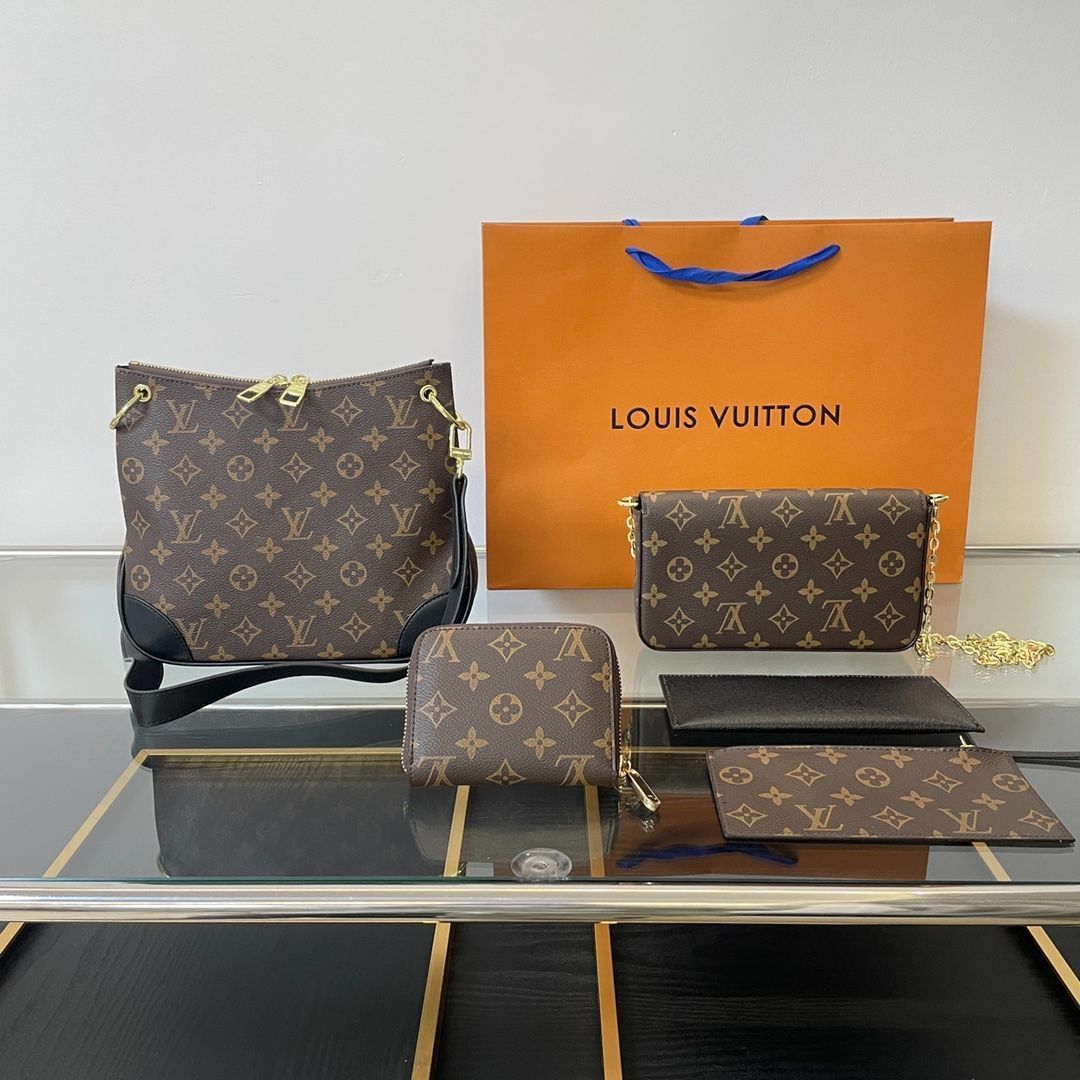 [本日特価] TOP New 高品質3点セット - Lv ブラッククロワッサンバッグ + 3点チェーンバッグセット + 財布 本日限定特別割引！ [本日特価|新品未使用品]