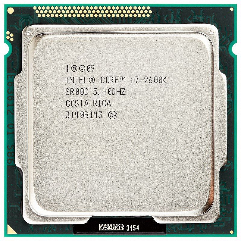 Intel Core i7-2600K SR00C 4C 8T 3.4GHz to 3.8GHz Socket 1155 Sandy Bridge 32NM 8MB 95W Jan 2011