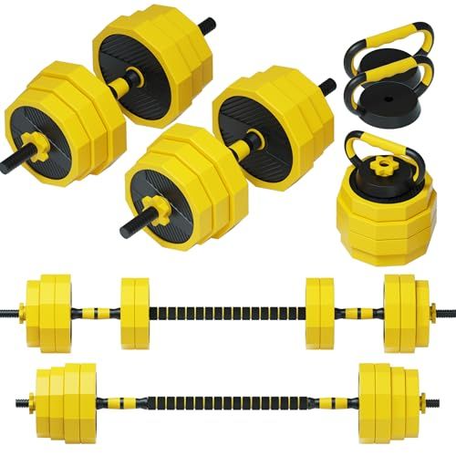 PROIRON ダンベル 可変式 20kg/30kg/40kg 2 in 1 /4 in 1 2個セット コネクション・チューブ(延長用シャフト)dumbbell でバーベルにもなれるダンベル ホームジム 筋トレーニングとウェイトリフティング 9ab90c77
