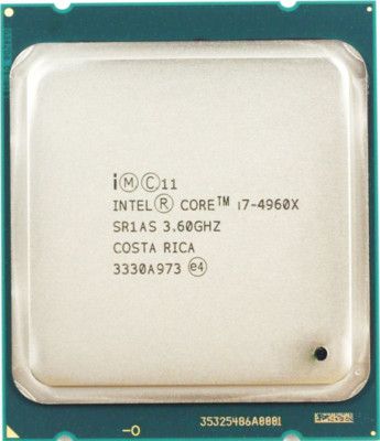 Intel Core i7-4960X SR1AS 6C 12T 3.6GHz to 4GHz Socket 2011 Ivy Bridge-E 22NM 15MB 130W Sep 2013