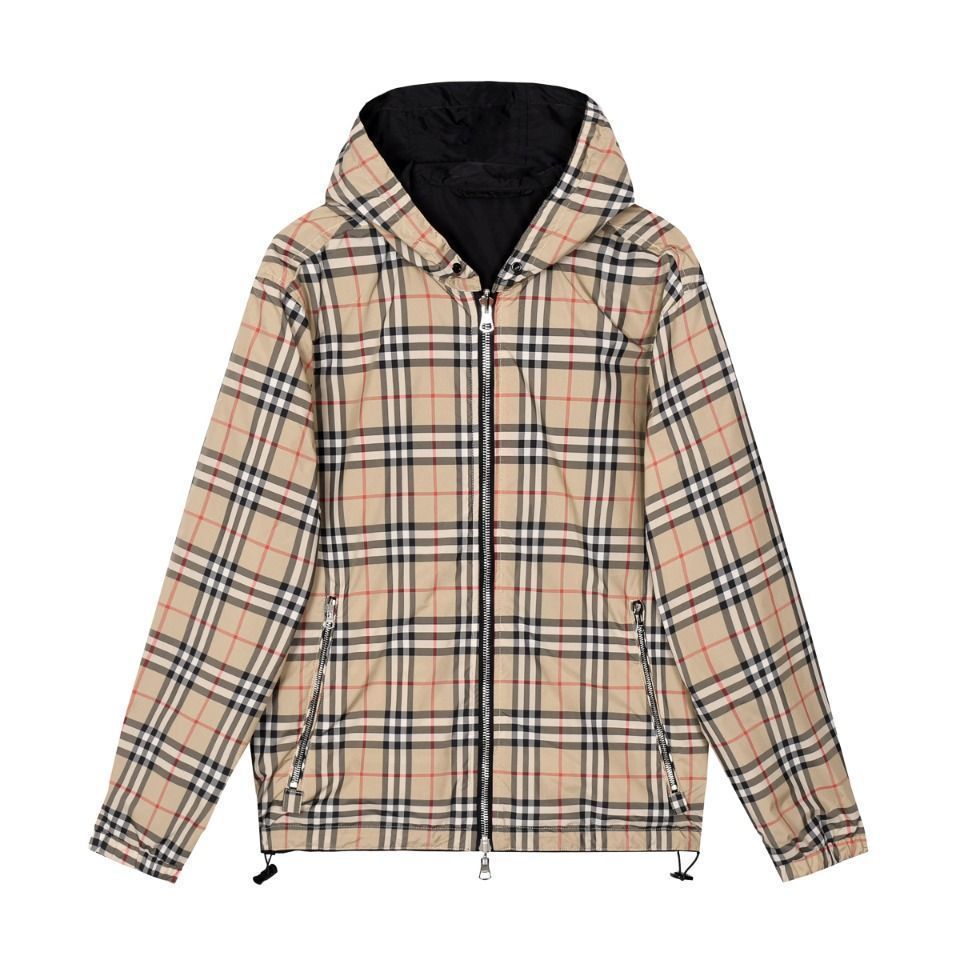 本日限定特価】BURBERRY メンズ フーディー リバーシブル チェック
