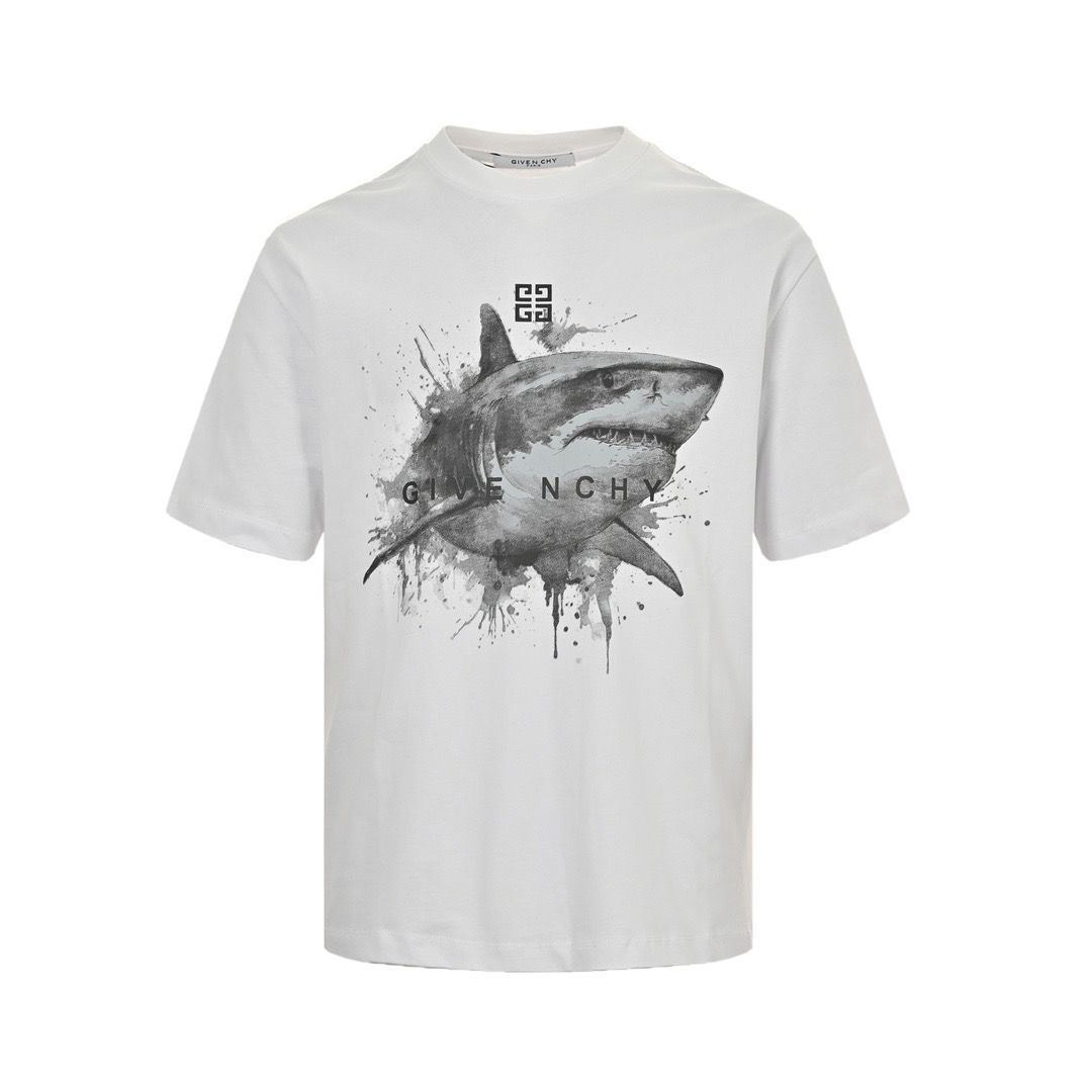 【今日特価】GIVENCHY / ジヴァンシー 24ss ホワイトシャークプリント T シャツ