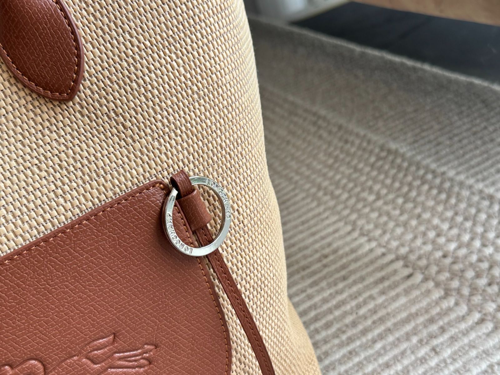 今日特価】LONGCHAMP サマーミドルトートバッグ 34×28cm-MM輸入1 