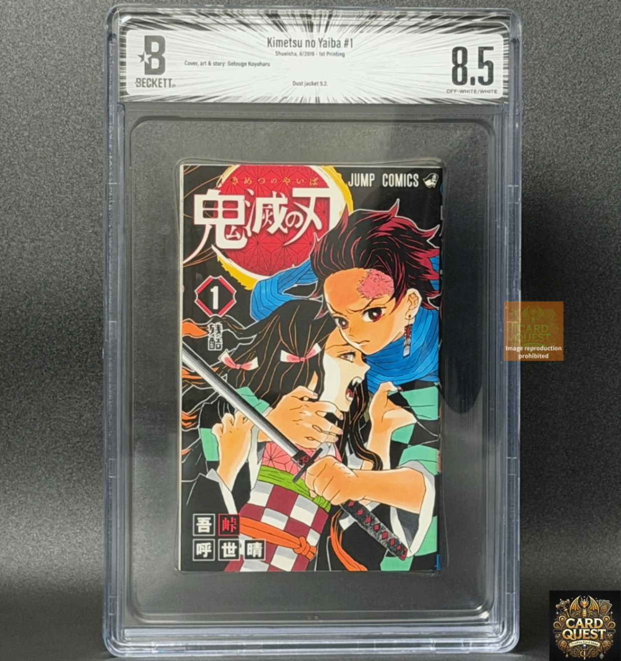 【BGS鑑定品8.5】鬼滅の刃 第1巻 初版 [2016年06月]｜ ジャンプコミックス　集英社　単行本　漫画　1st Printing