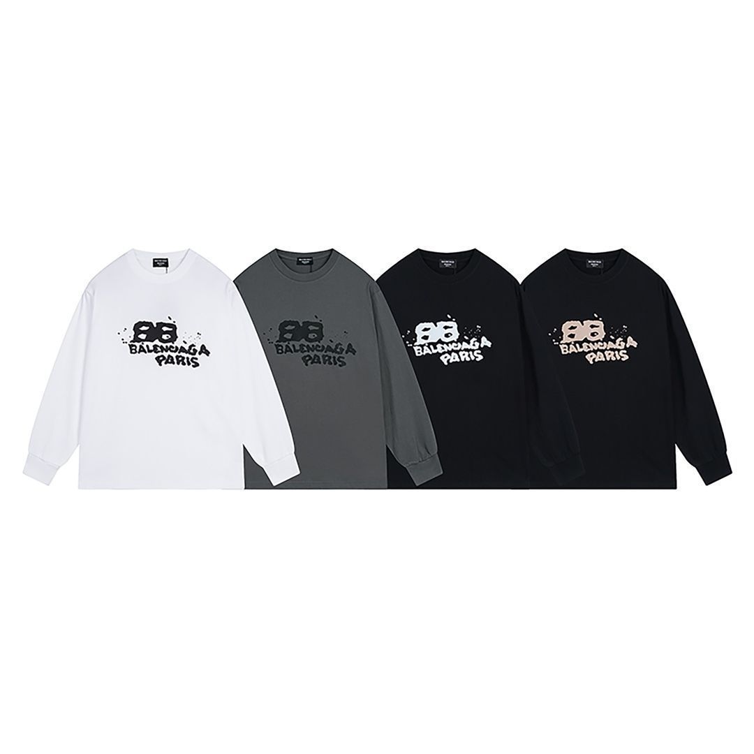 【本日限定特価】Balenciaga グラフィティプリント ロングスリーブTシャツ [本日特価|新品未使用品]