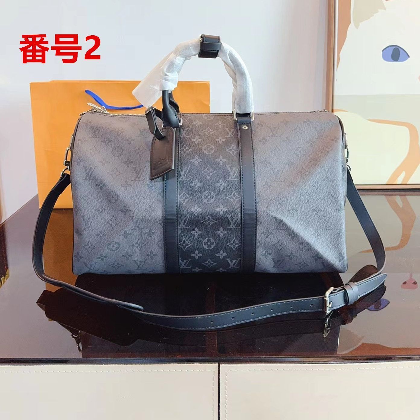 ?美品?Louis Vuitton ルイヴィトン キーポル45 ダミエカーボン