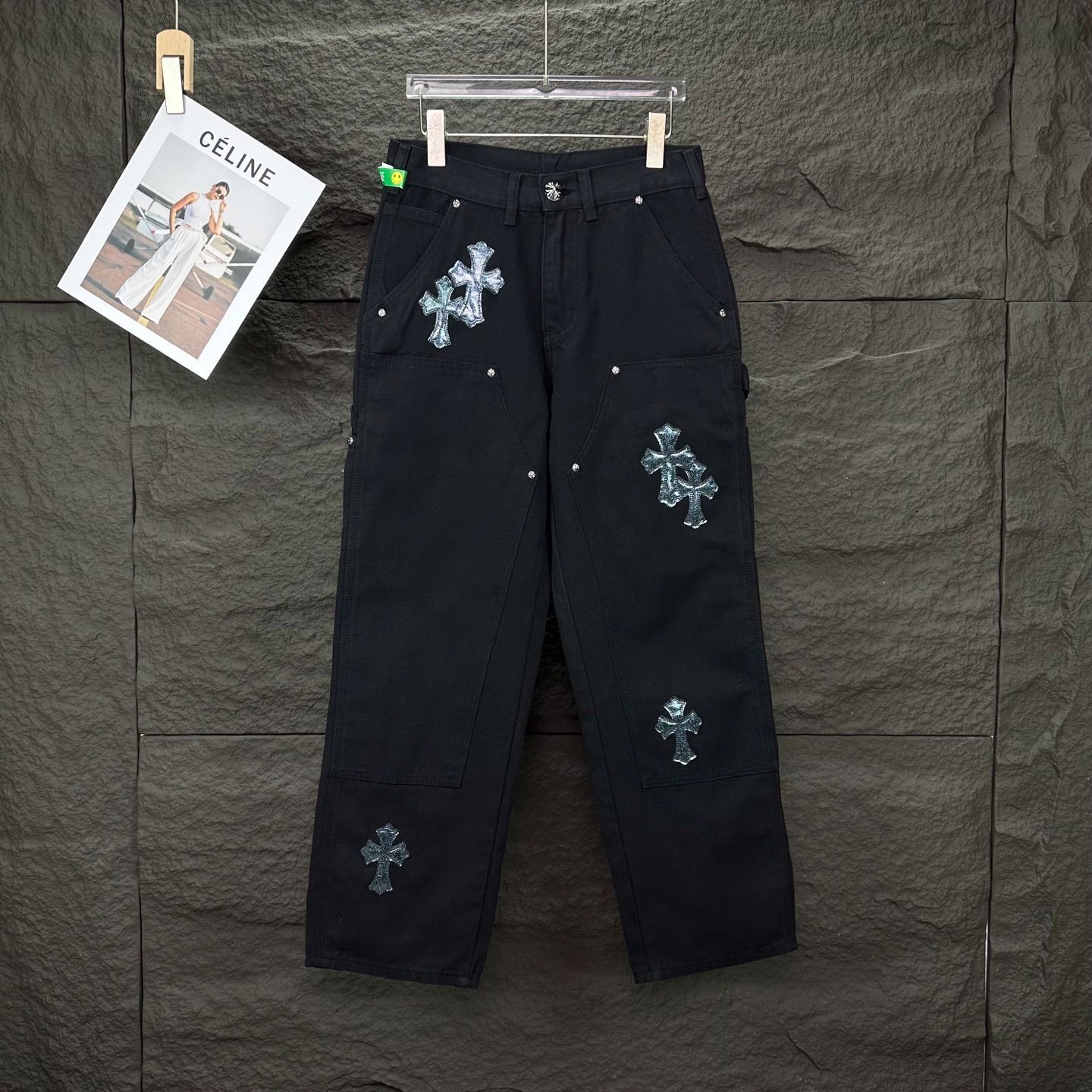 【今日特価】Chrome Hearts 2025 カラフル十字 多ポケット 男女兼用デニム