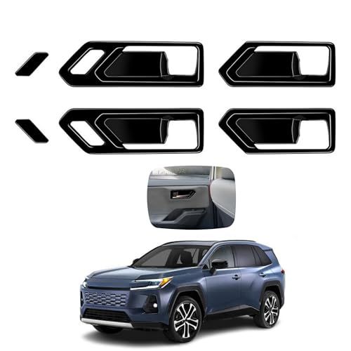 R★新型 RAV4 60系 ラブ4 に適合 アクセサリー カスタムパーツ ドアボウルカバー ドアハンドルプロテクター ラブフォー 専用 内装 パーツ (ブラック)