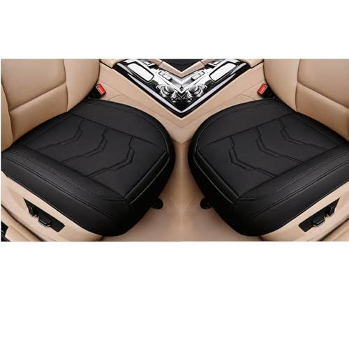 inotenka 車 シートカバー 座面のみ PU レザー 通気性 低反発 車用 座布団 収納ポケット付き 蒸れない 防水 カーシートクッション 運転席 助手席 汎用 滑り止め （ブラック 2枚)as af27cde6
