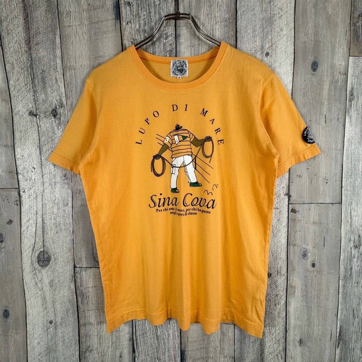 SINA COVA LUPO DI MARE シナコバ 日本製 オレンジ 半袖 Tシャツ TEE