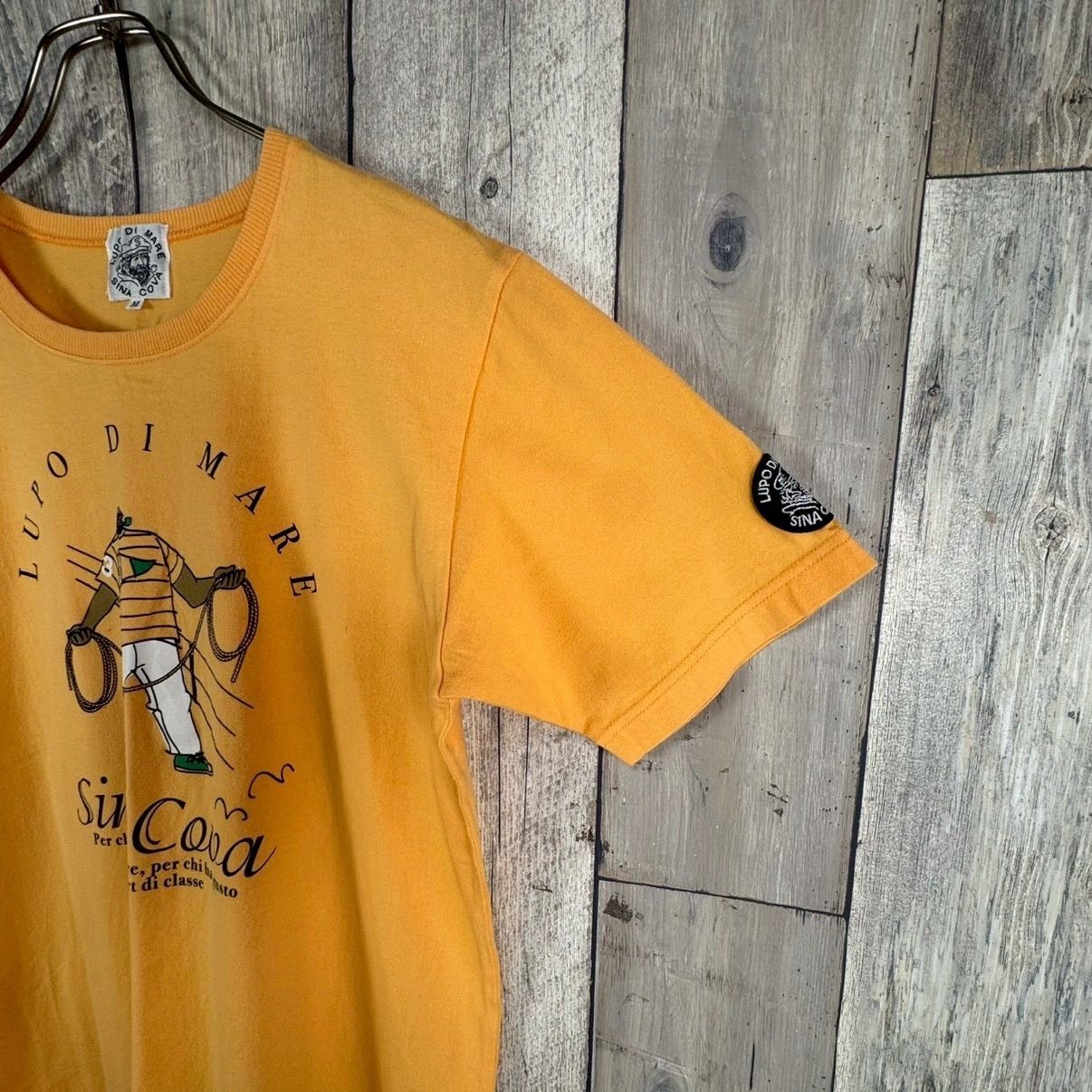 SINA COVA LUPO DI MARE シナコバ 日本製 オレンジ 半袖 Tシャツ TEE
