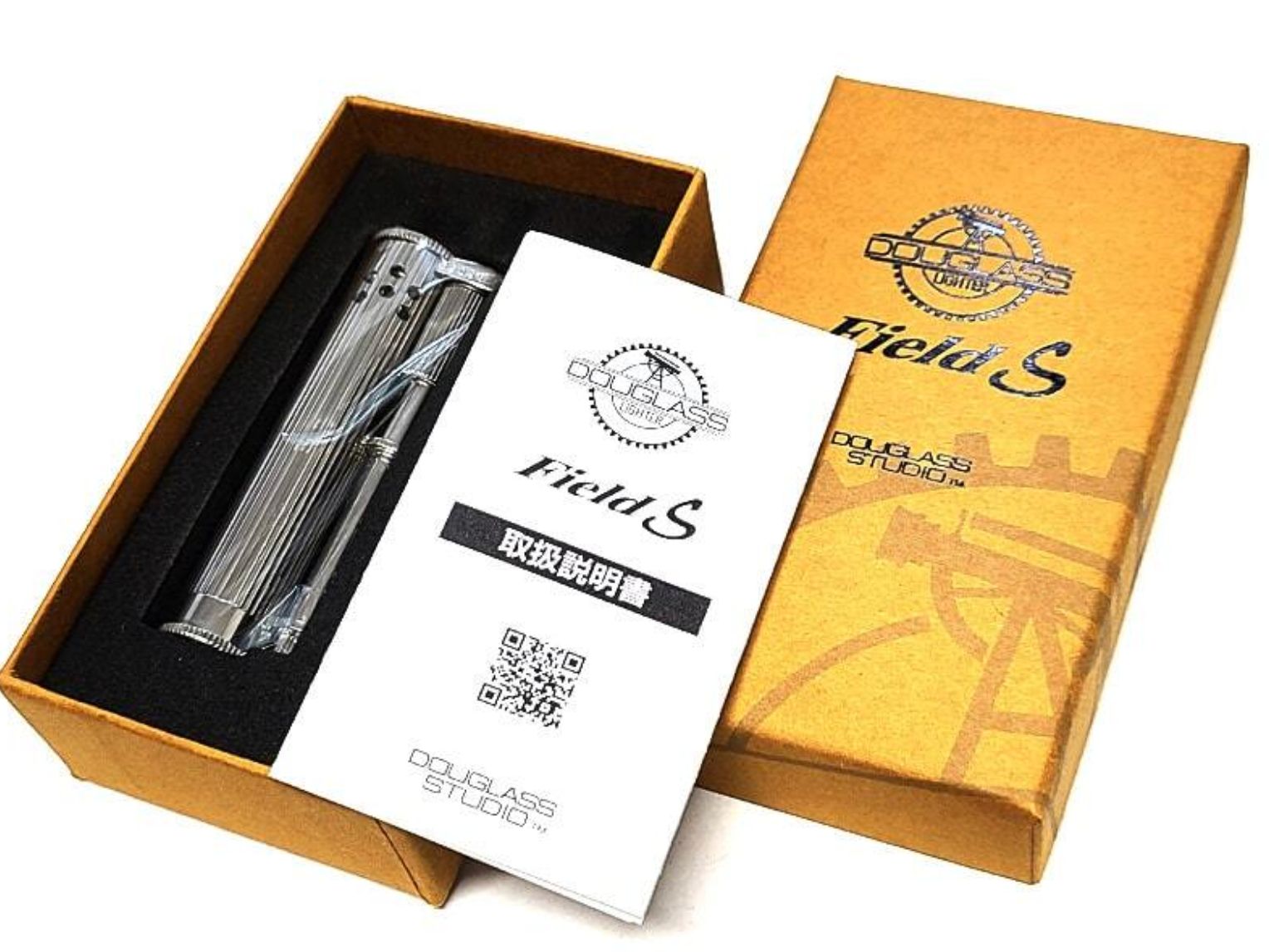 激レア！DOUGLASS ダグラス フィールド エス Field S フリントオイルライター DS ダイヤカット1　Made in Japan 日本製 防水仕様