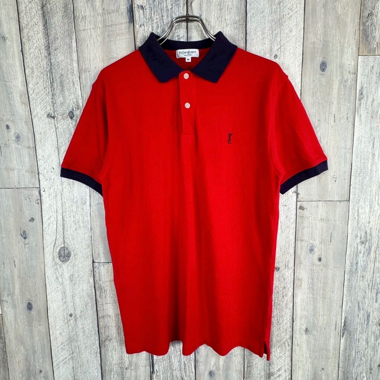 YVESSAINTLAURENT pour homme イヴサンローラン レッド × ネイビー 