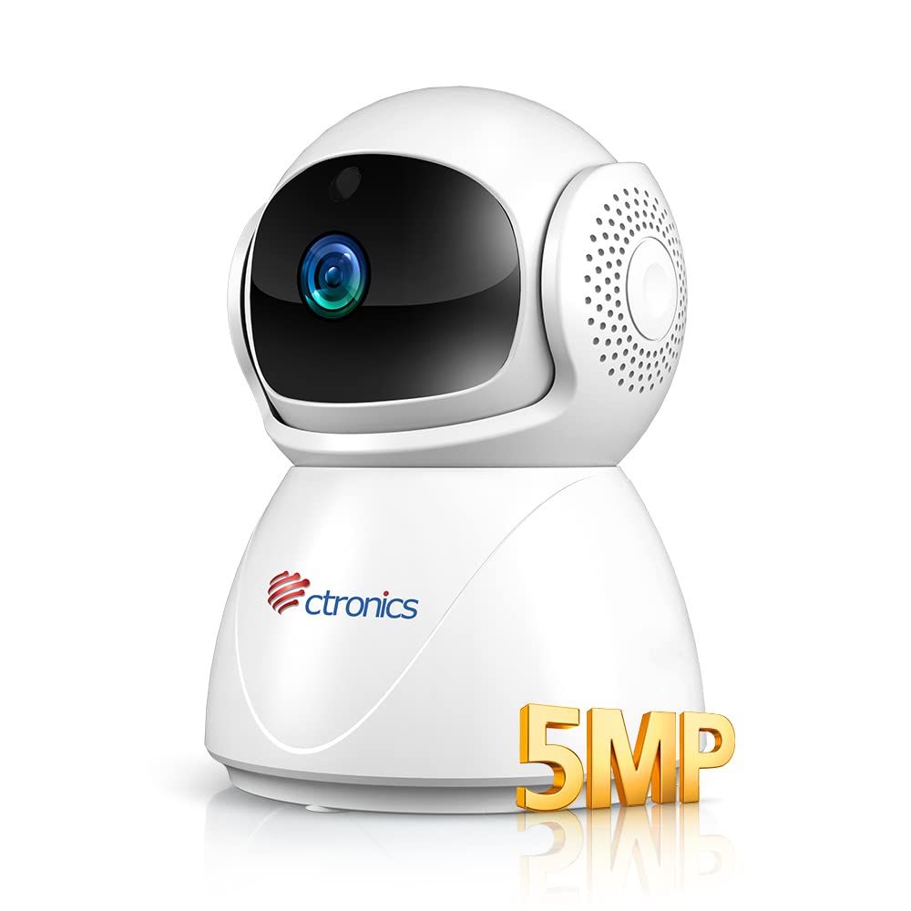 ☆新品☆【スマホ・PC対応】Ctronics 5MP ペットカメラ 自動追尾 ベビーモニター 24時間録画 ONVIF FTP対応 ヒューマン検知 遠隔操作 双方向会話 家族共有 室内カメラ スマホ連動 警報通知 豊富な録画機 iOS/And 5ec8d89e
