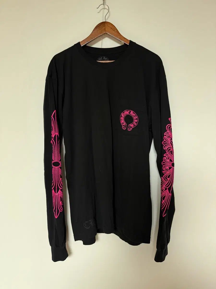 XL クロムハーツ ブラック ピンク ロングスリーブ