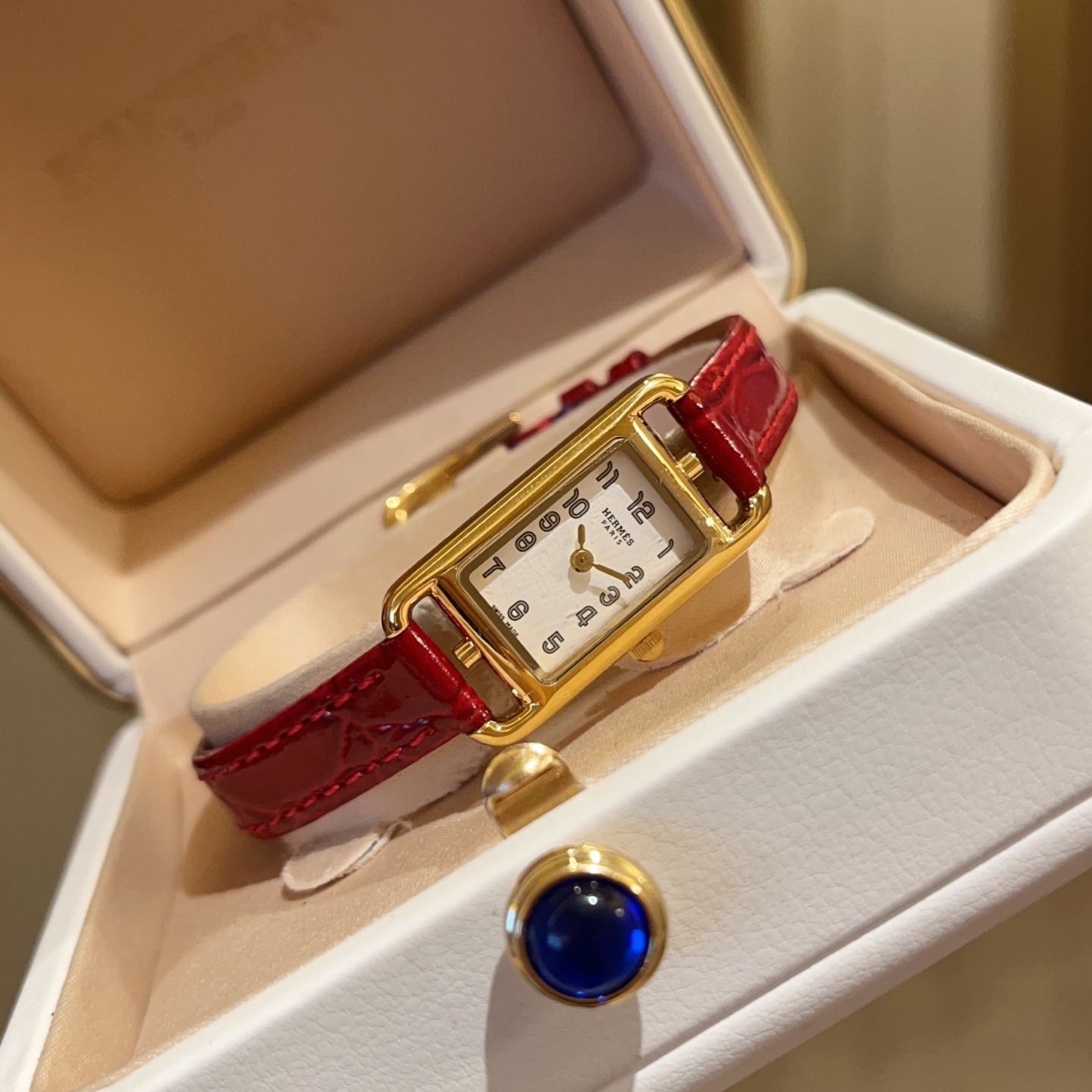 HERM?S エルメス ナンタケット レディース腕時計 25x18mm｜スイス製クオーツ×イタリアンレザー｜本日限定特価新品未使用-WTO輸入5