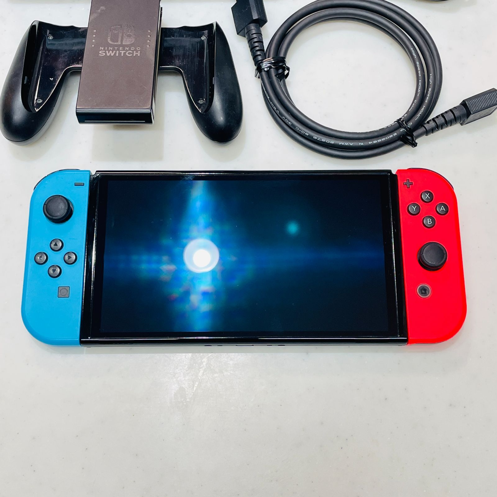 液晶綺麗 2022年製 Nintendo Switch 有機ELモデル ネオン 美品 動作