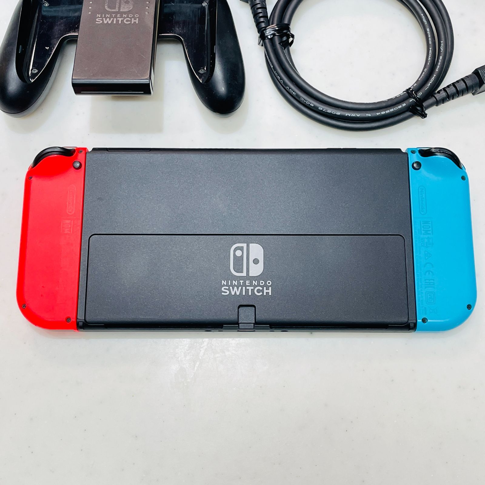 Nintendo Switch 本体 　2022年製 液晶綺麗 2022年製 Nintendo Switch 有機ELモデル ネオン 美品 動作