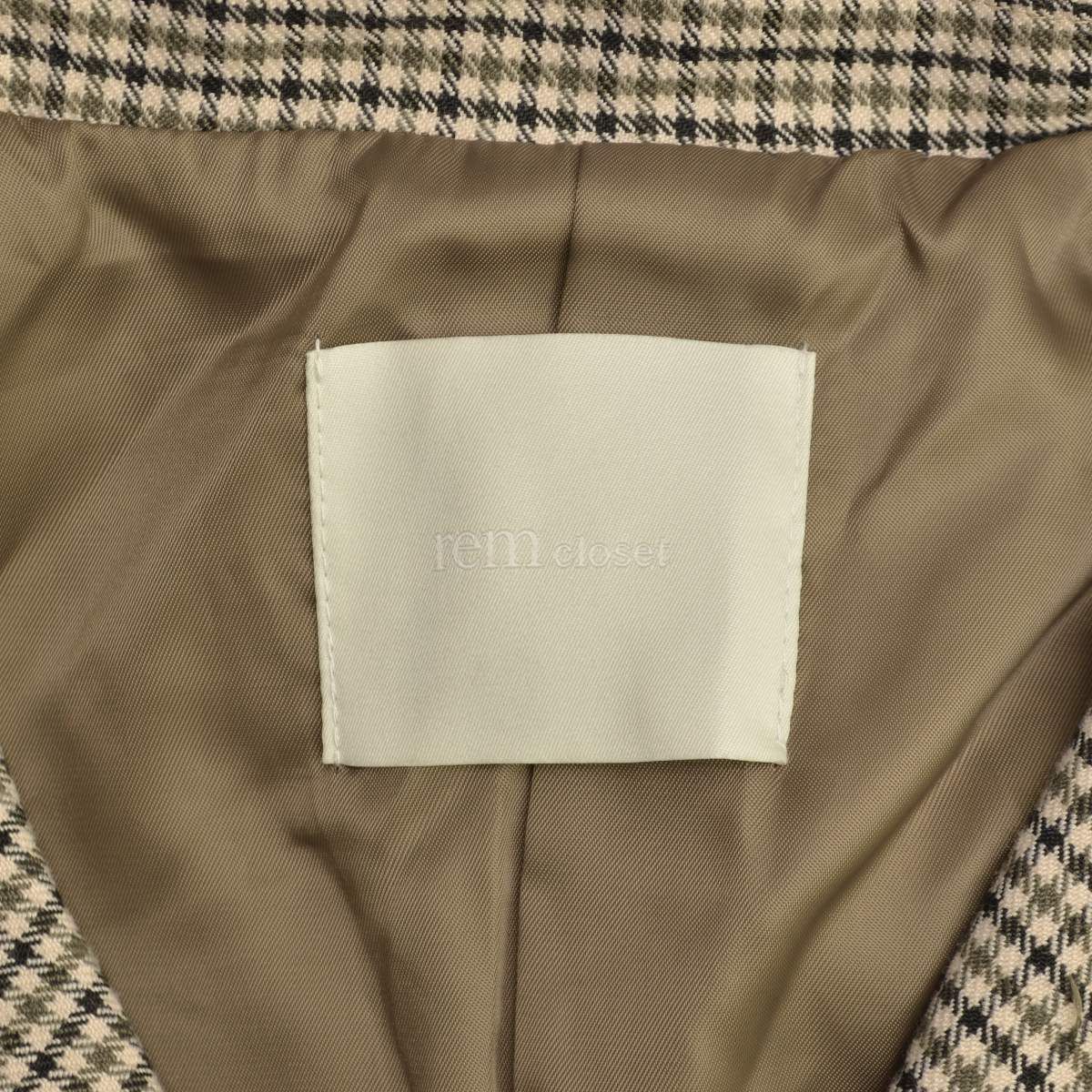 remcloset】NG15L0Y0200 チェックダブルジャケット - メルカリ