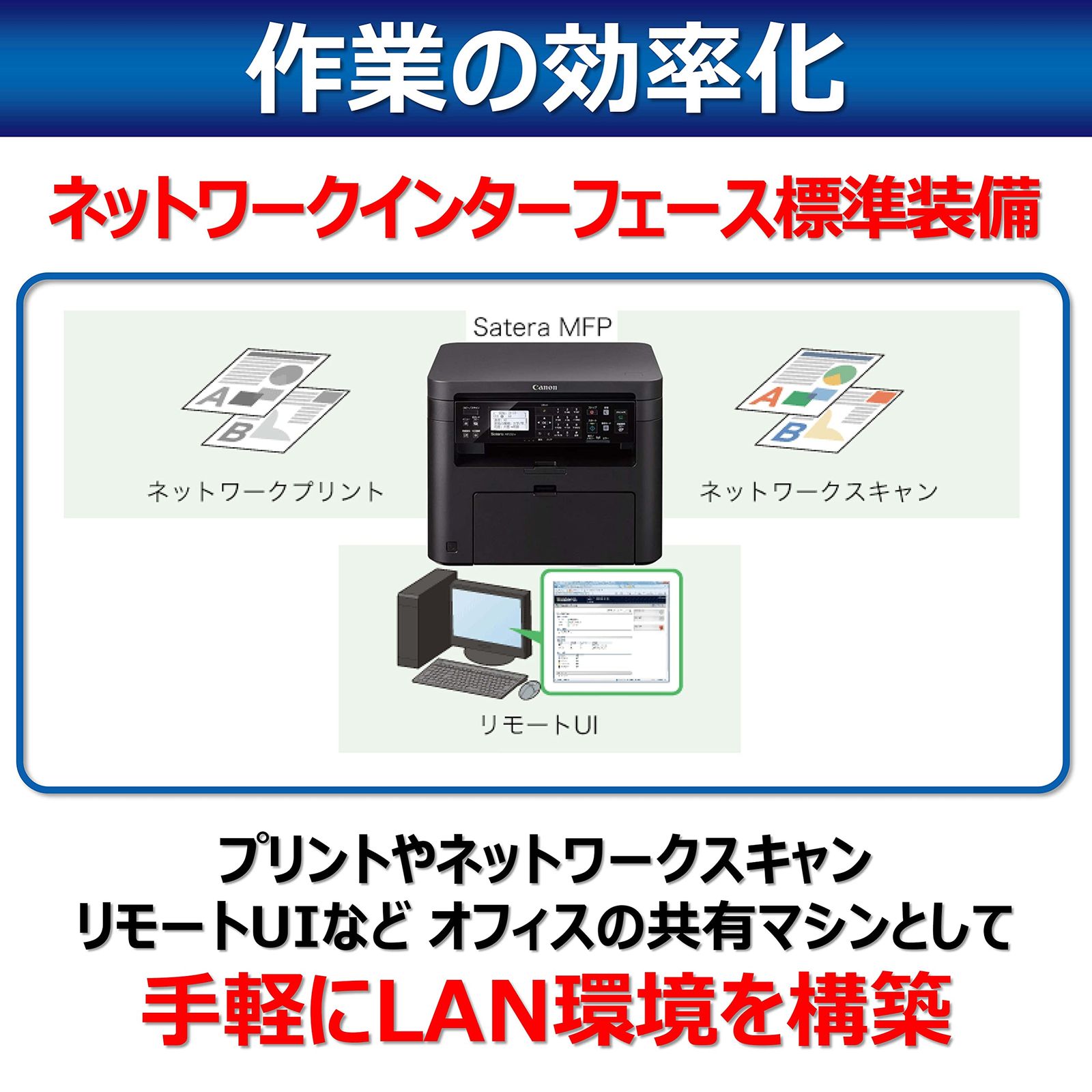 キヤノン Canon レーザープリンター A4モノクロ複合機 Satera MF232w 