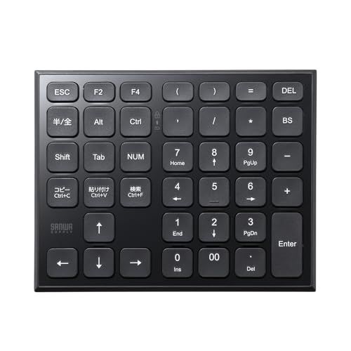 サンワサプライ 表計算Bluetoothテンキー NT-BT27BKt f271511b