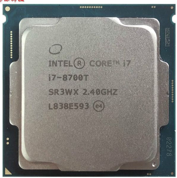 Intel Core i7-8700T SR3WX 6C 12T 2.4GHz to 4GHz Socket 1151 Coffee Lake 14NM 12MB 35W Apr 2018