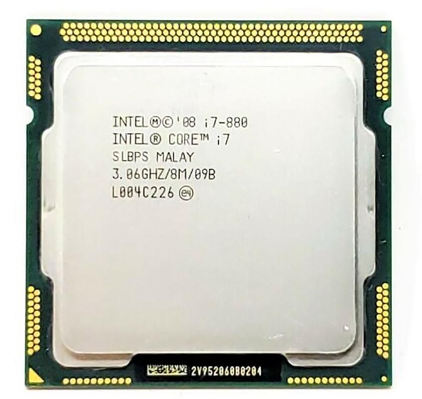 Intel Core i7-880 SLBPS 4C 8T 3.066GHz to 3.733GHz Socket 1156 Lynnfield 45NM 8MB 95W May 2010