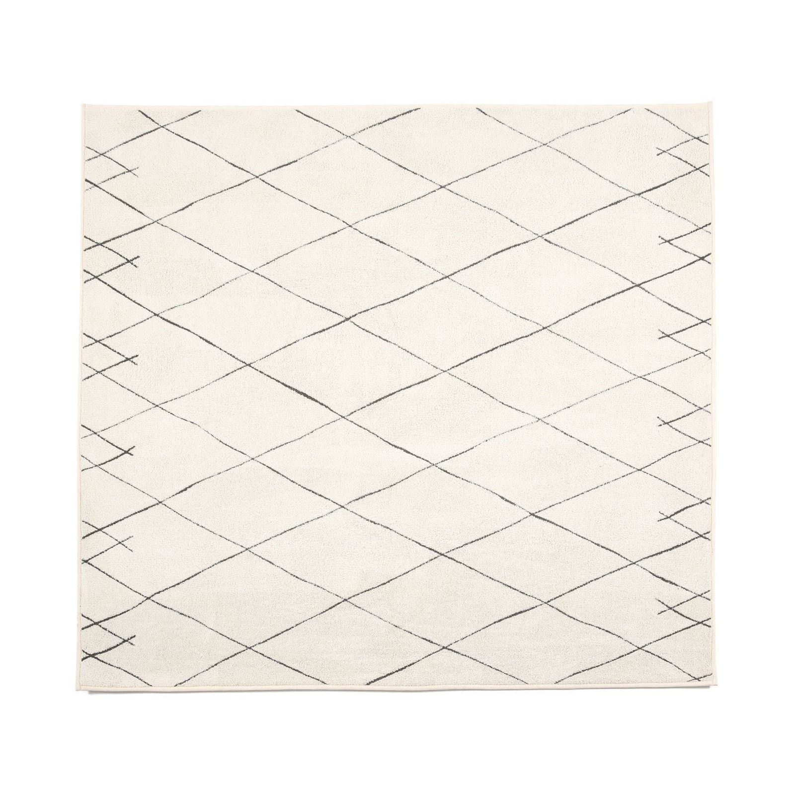 新品 Francfranc フランフラン ラティス ホットカーペット ラグ L アイボリー 床暖房対応 こたつ対応 洗濯可