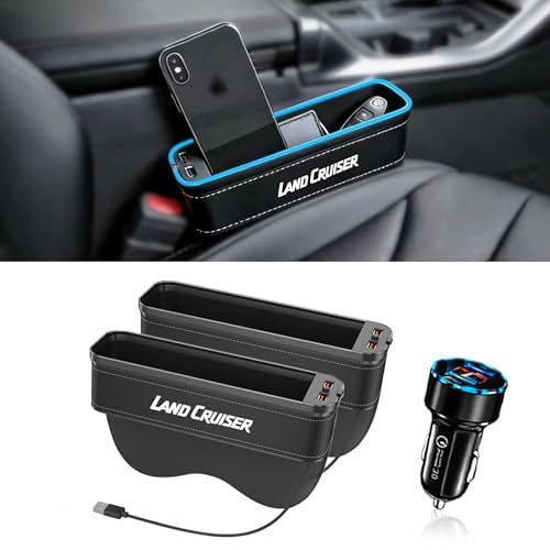 【LED・スマートな収納】ランドクルーザー 多機能 サイド収納ボックス 大容量 分類 LAND CRUISER 150系 250系 300系 シート隙間収納ボックス USB充電 雰囲気ライト 隙間ポケット スマホ 財布 鍵 カード落下防止 小 a6e16637