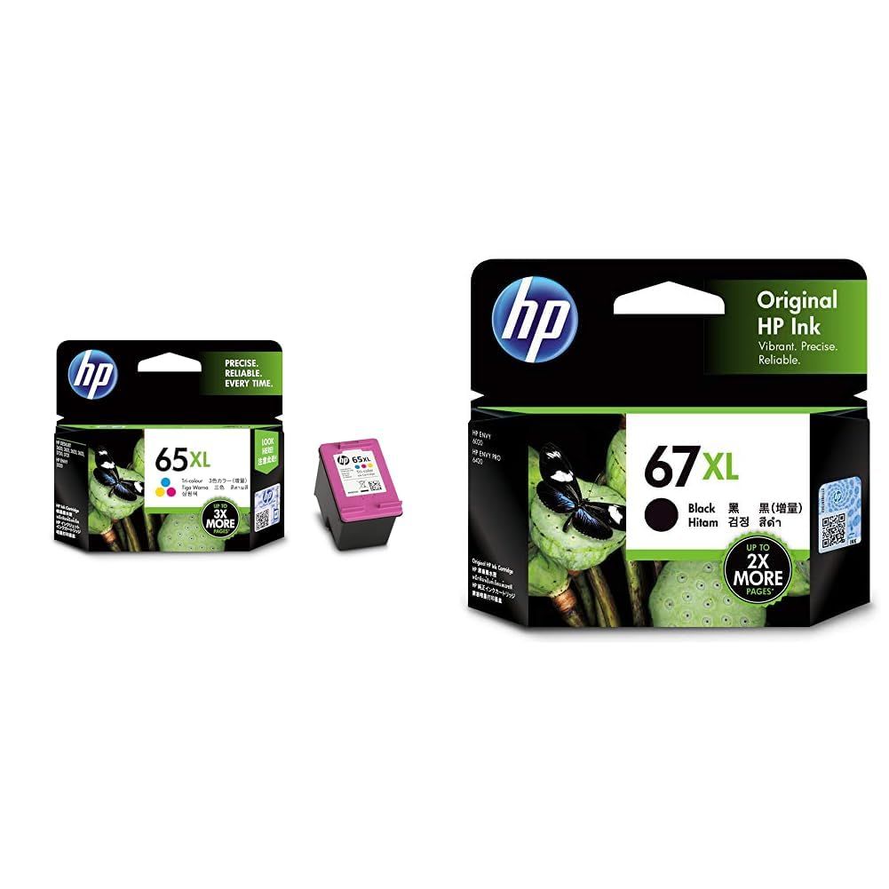 新品 【セット買い】HP 65XL 純正 インクカートリッジ カラー 増量 N9K03AA 【国内正規品】 + HP 67 XL 純正インクカートリッジ ブラック 黒 3YM57AA 3YM57AA【国内正規品】