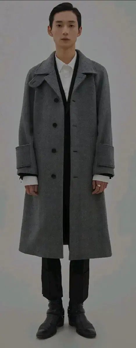 기명ロングコート グレー