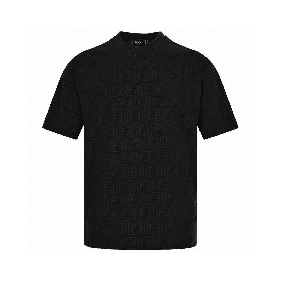 【今日特価】Fendi / フェンディ 25ss ダブル F タオルジャカード T シャツ