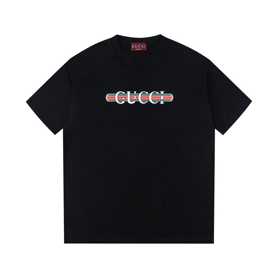 【今日特価】Gucci ダブルスレッド?棉 T シャツ