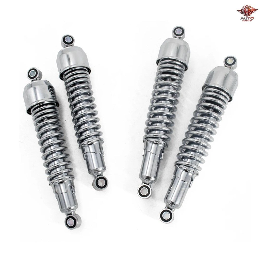 330mm 370mm 穴間長さ 7.5mm スプリング オートバイ用シルバーショックアブソーバー 交換部品