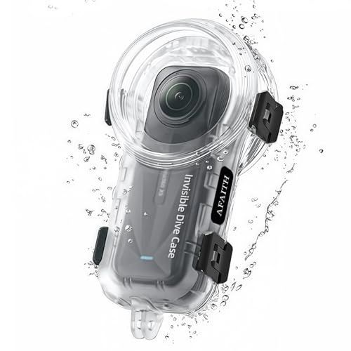 R◆Insta360 X5専用 60m防水ケース アクションカメラ潜水用ハウジング専用 防曇シート+スタンド付き 9065293e