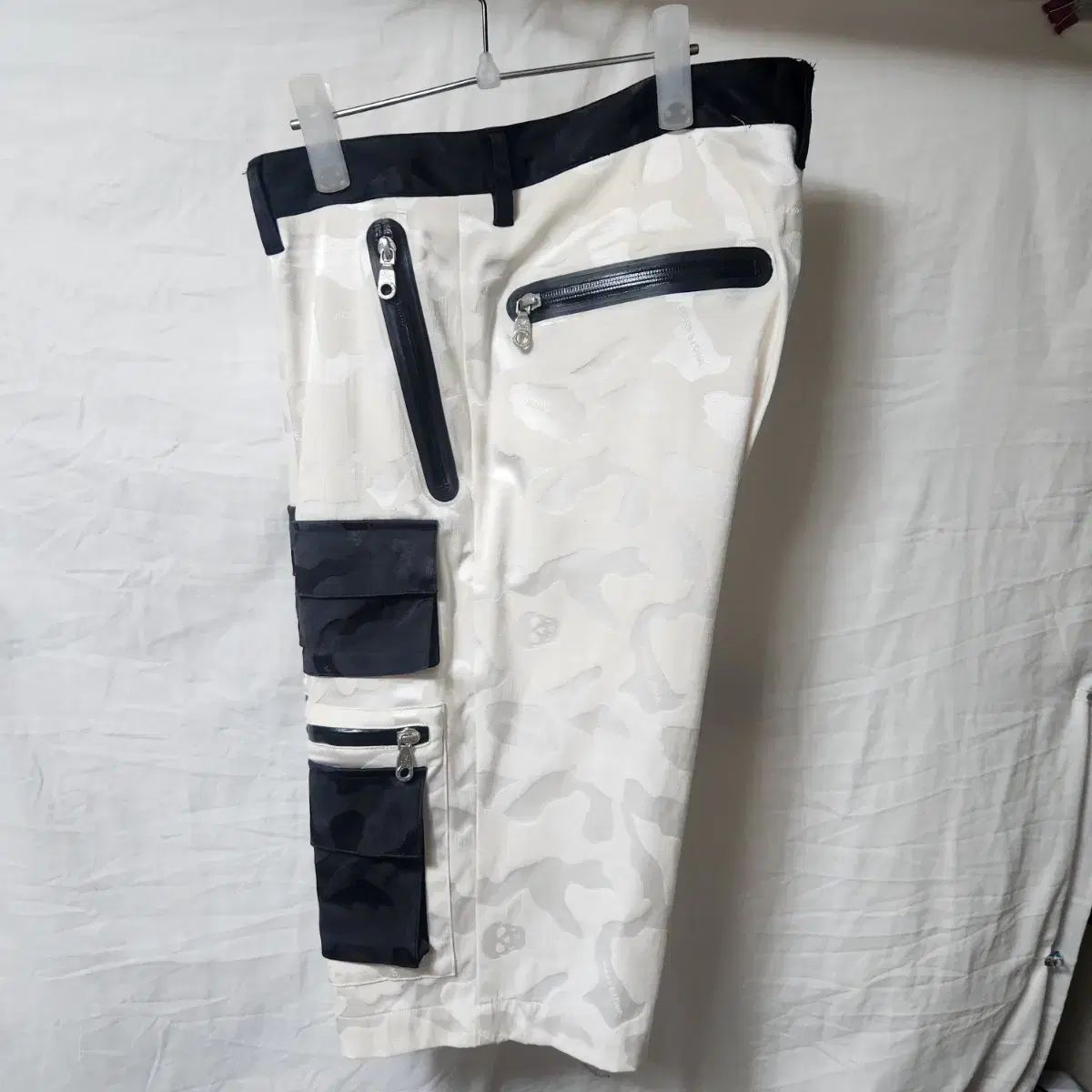 白 カモフラ パータン カーゴ パンツ XL 36