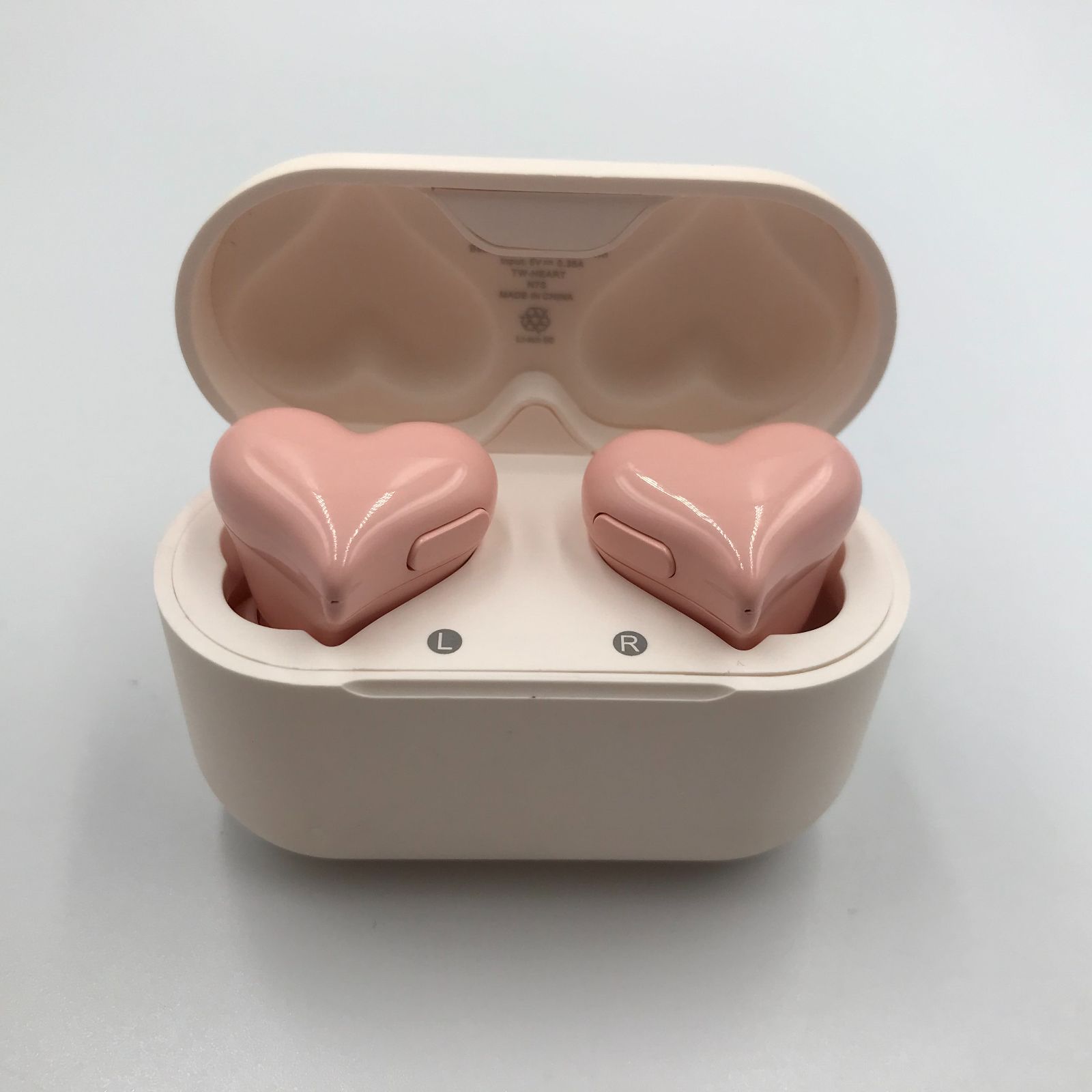 □TW-HEART N7S 完全ワイヤレスイヤホン ピンク ハート型 ワイヤレス