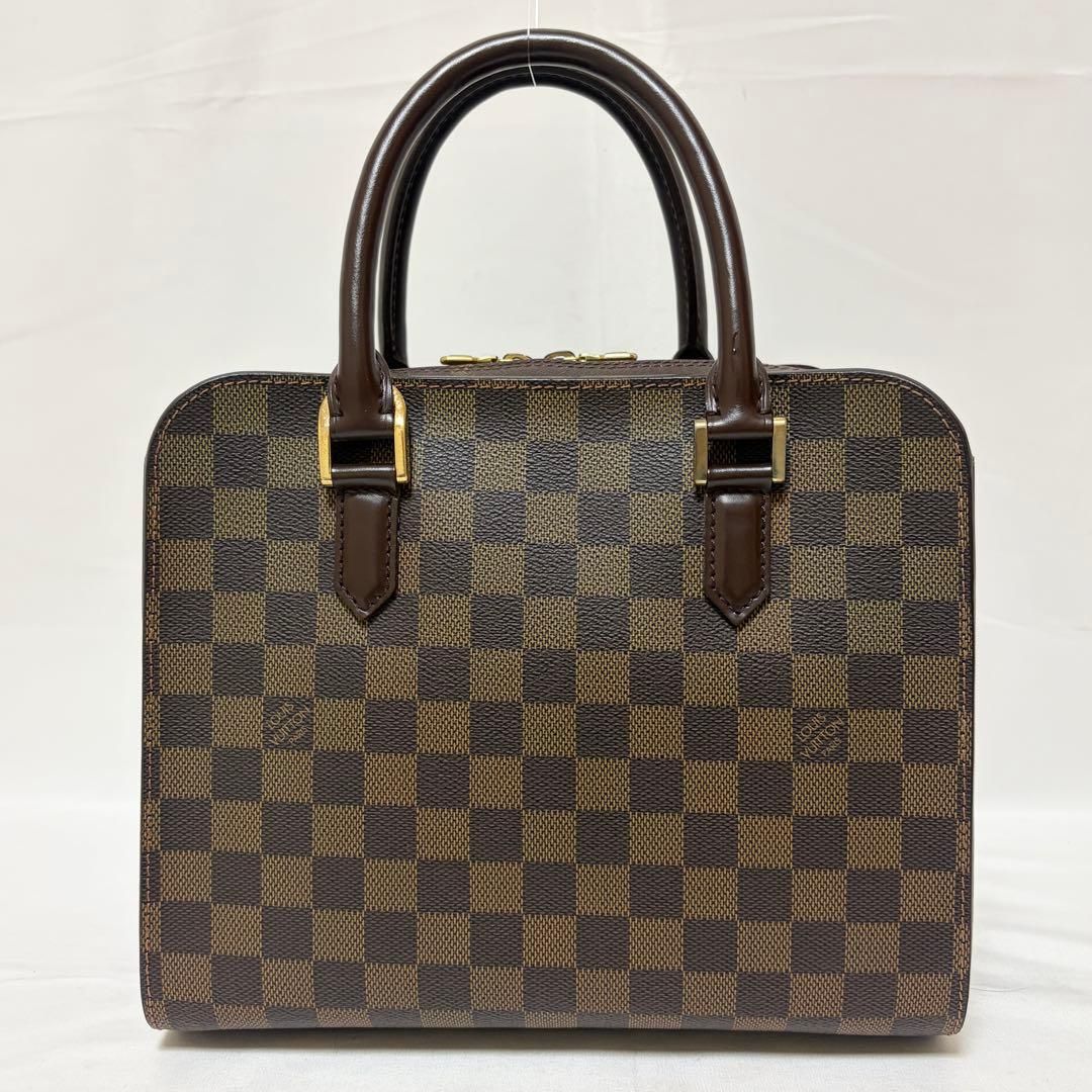 Louis Vuitton ルイヴィトン トリアナ ハンドバッグ ダミエ エベヌ ブラウン PVC N51155 良品