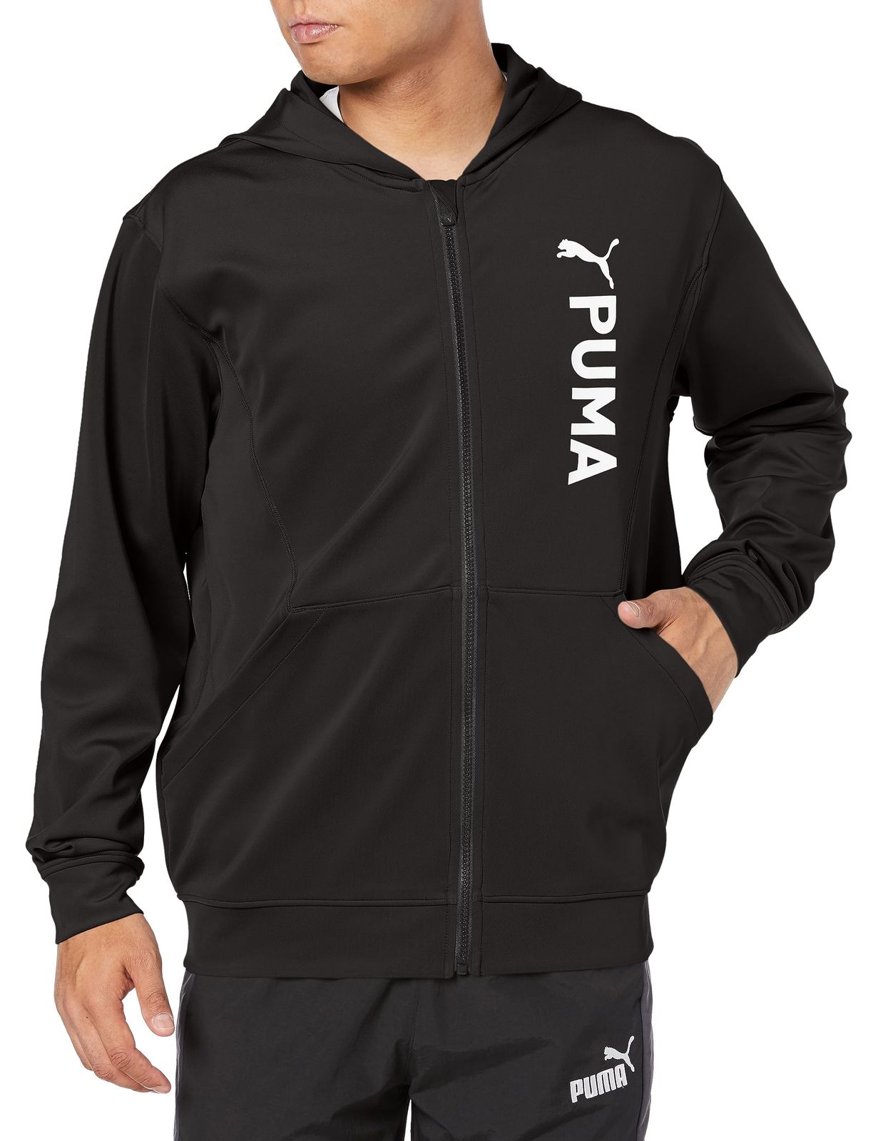 [プーマ] トレーニング ジャージ 吸水速乾 FIT DOUBLE ニット フルジップフーディー 524674 メンズ 23年秋冬カラー ブラック(01) M [23年秋冬カラー プーマ ブラック(01)] [M]