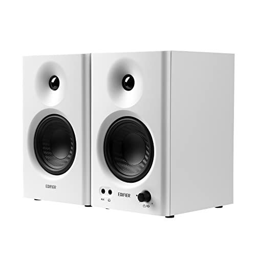 Edifier MR4 モニタースピーカー デュアルモード切替 モニタリング / 音楽モード PC/作曲/TV/PS5 対応 TRS バランス/RCA/AUX 入力 内蔵アンプ 最大42W 出力 60Hz?20kHz 1inchシルクドームト cb4fbcd0