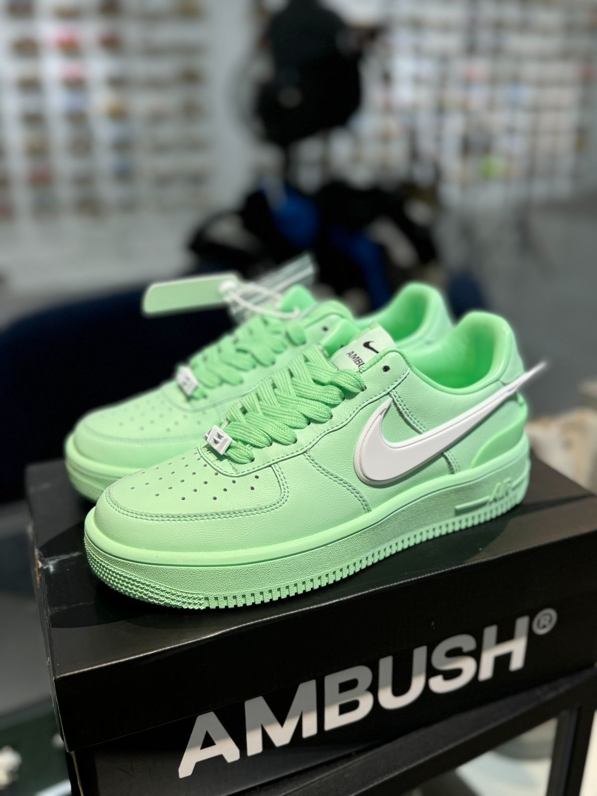 NIke Air Force 1 '07 Low AMBUSH ジョイントビッグフック ミントグリーン