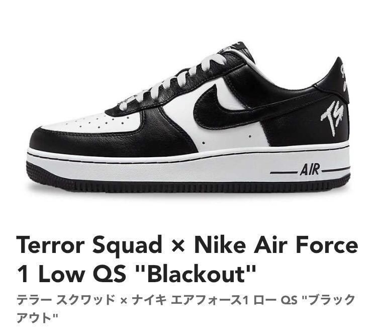 テラー スクワッド × ナイキ エアフォース1 ロー QS ブラックアウト FJ5756-100